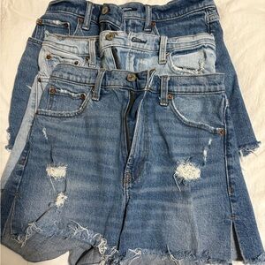 Abercrombie & Fitch Blue Jean Shorts